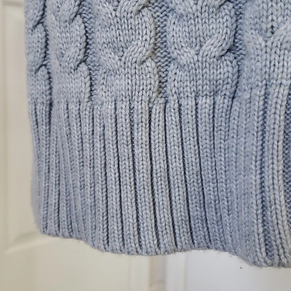 The LIMITED Gray Chunky Cable Knit Belted Cardigan | Long Line Duster | SMALL